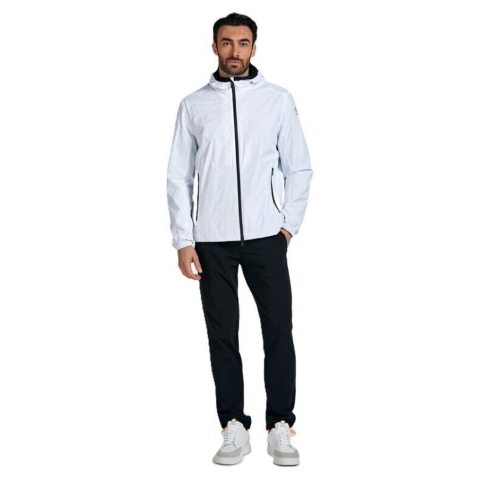 SUNS Ice Blue Hooded Jacket Mesh Lined Front Zipper | NWOT| Size M | Runs Small